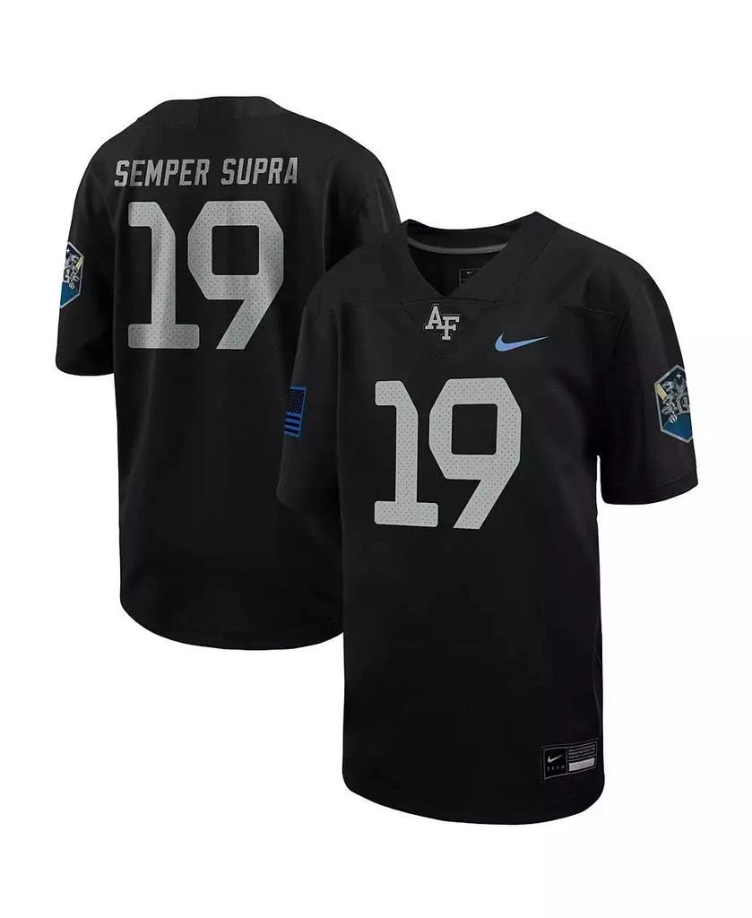 NIKE Big Boys #19 Black Air Force Falcons Space Force Rivalry Alternate Game Football Jersey 1