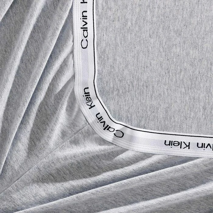 Calvin Klein Modern Cotton Blend Melange Jersey 4 Piece Sheet Set, Queen 6