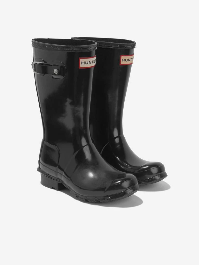 Hunter Hunter Kids Original Gloss Wellington Boots in Black 2