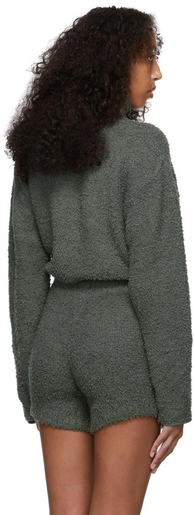 SKIMS Grey Cozy Knit Cropped Sweater 3