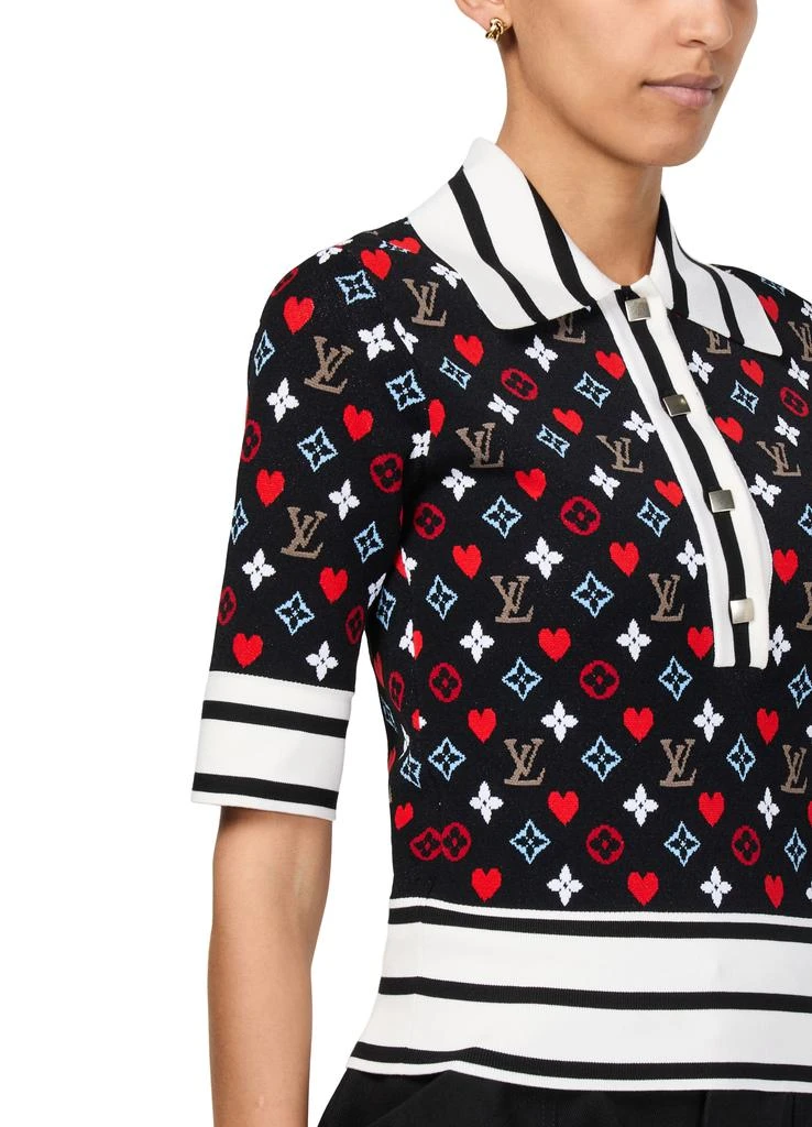 Louis Vuitton Game On Contrast Stripe Polo Top 3