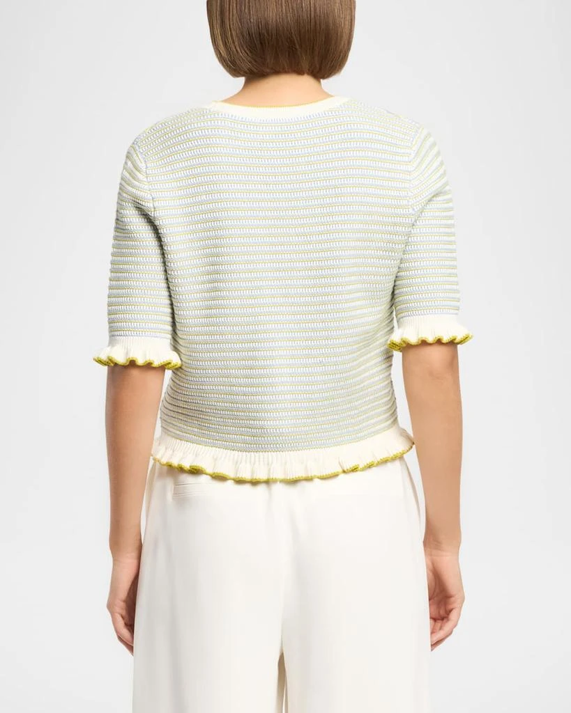 Cinq a Sept Clem Stripe Cropped Cardigan 2