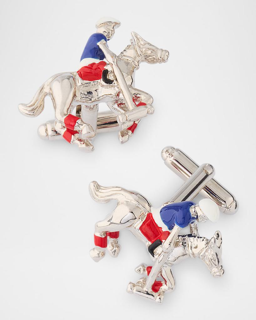 LINK UP Men's Jockey Enamel Cufflinks