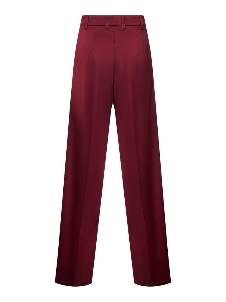 BLANCA VITA BLANCA VITA | Burgundy satin Plettro palazzo trousers | Women | 40