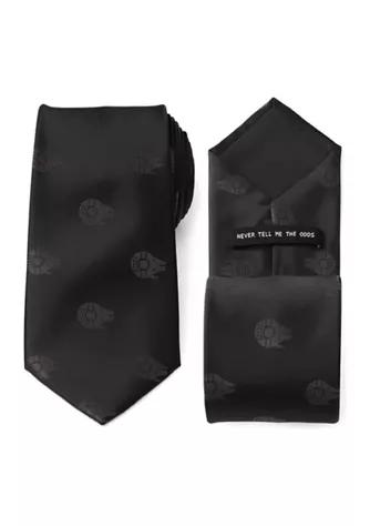 Star Wars Wars Millennium Falcon Black Tonal Tie