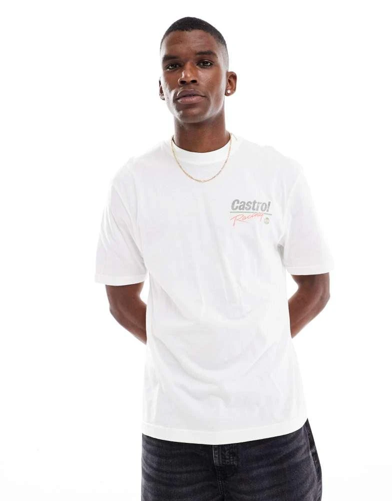 River Island River Island Castrol racing t-shirt in white 1