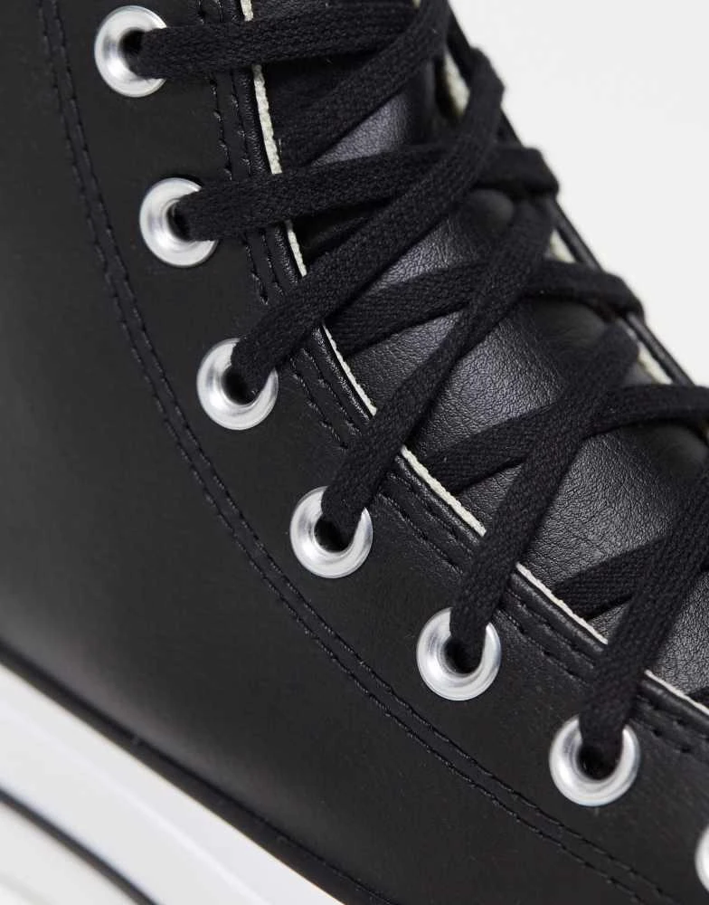 Converse Converse Chuck Taylor All Star Hi Lift platform trainers in black leather 4