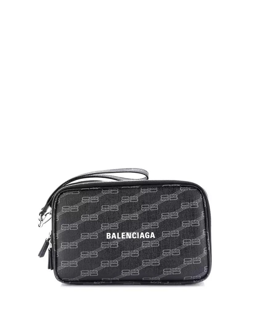 Pre-Owned Balenciaga Signature Clutch Bag BB Monogram Coated Canvas 1