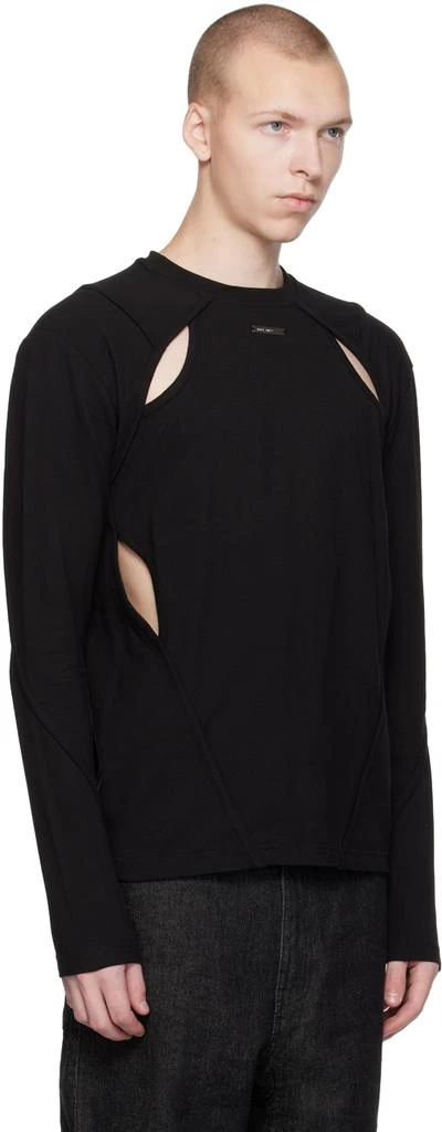 HELIOT EMIL Black Hyaline Long Sleeve T-Shirt 2