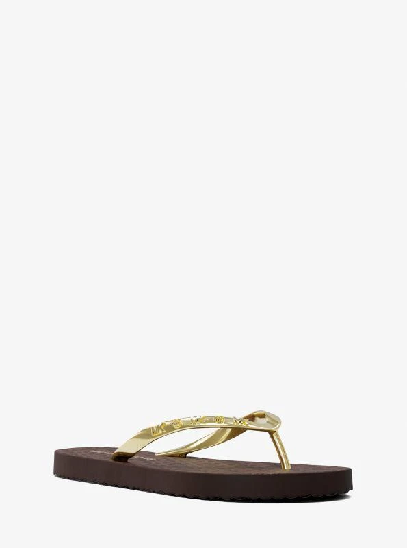 Michael Kors Signature Logo Flip Flops