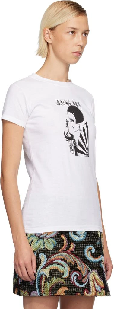 Anna Sui White Mad Cap Heiress Baby T-shirt 2