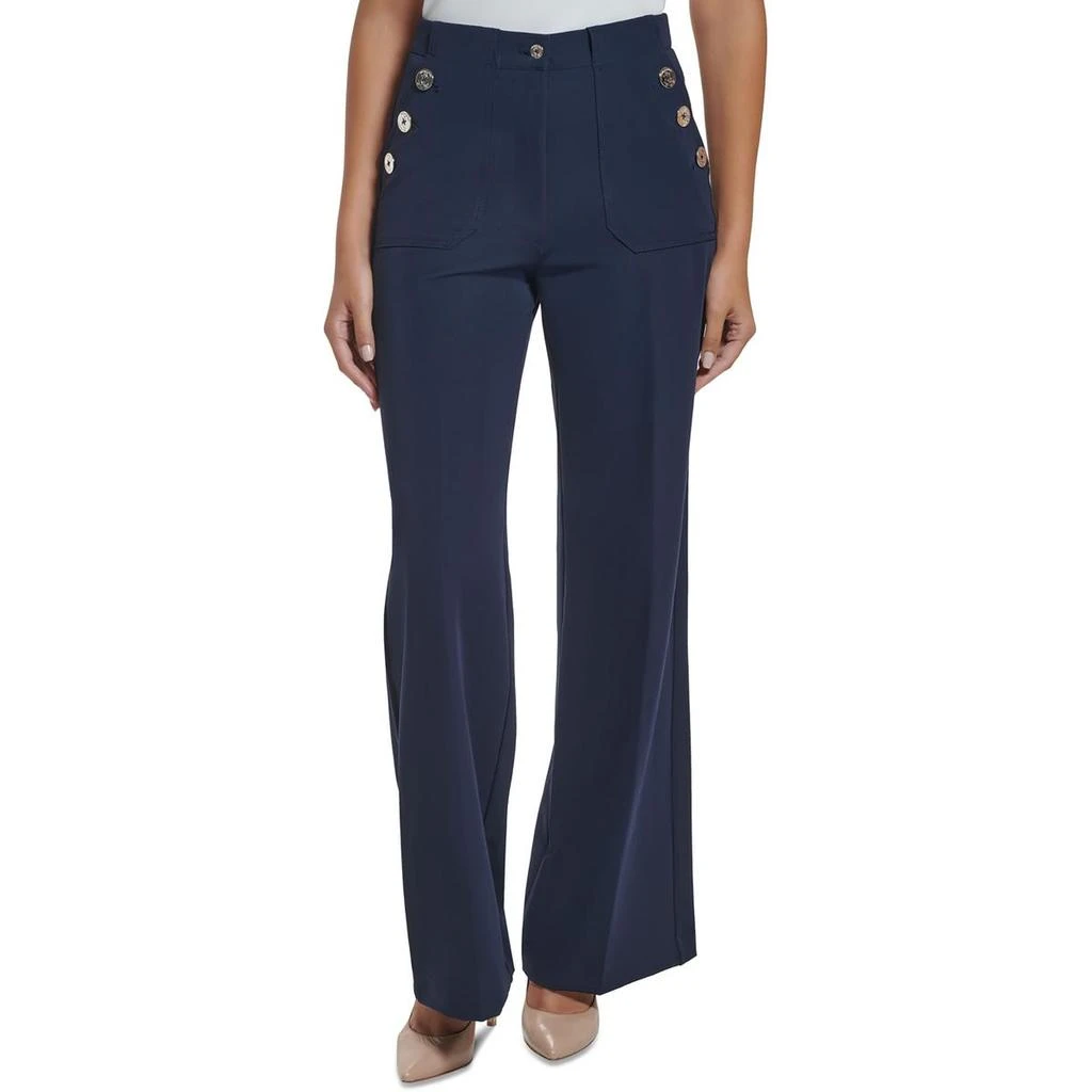 Tommy Hilfiger Womens Button Sailr Wide Leg Pants 1