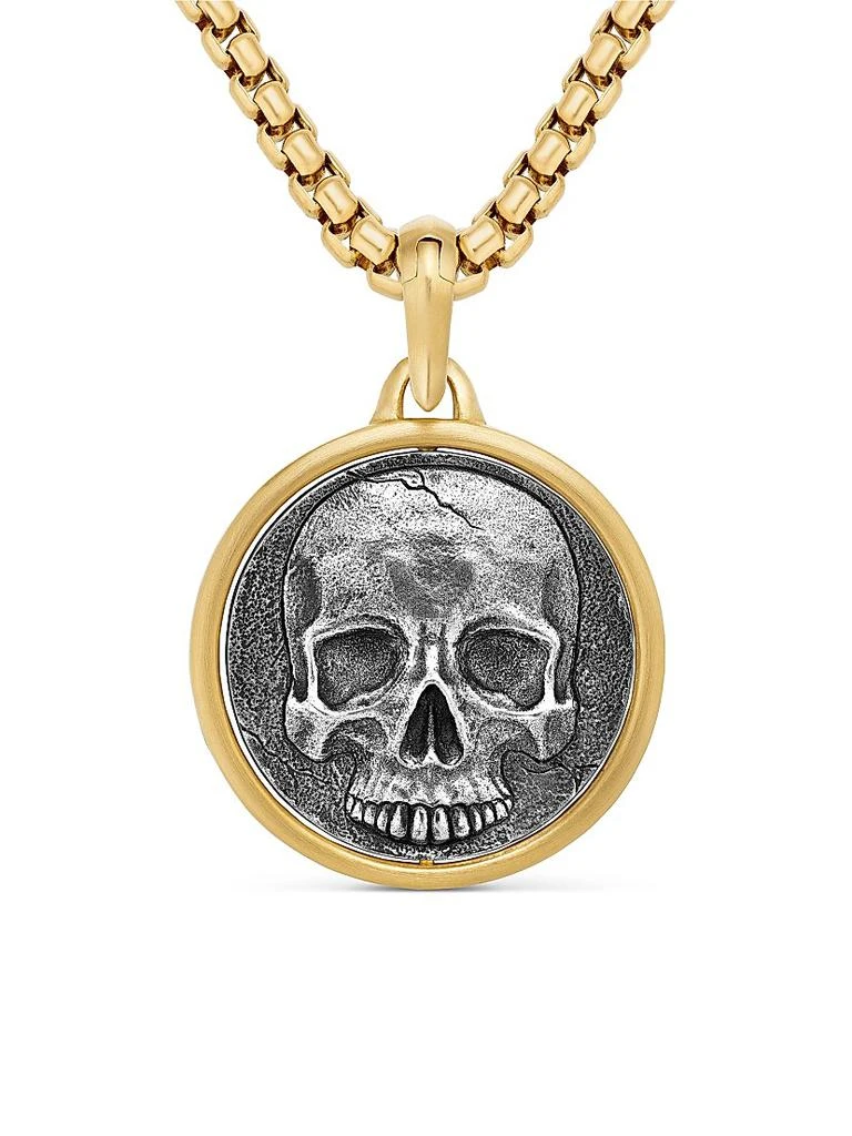 David Yurman Life and Death Duality Amulet in Sterling Silver with 18K Yellow Gold, 30MM 4