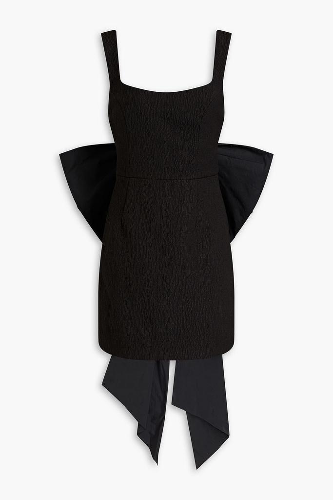 REBECCA VALLANCE Calla bow-embellished cloqué mini dress