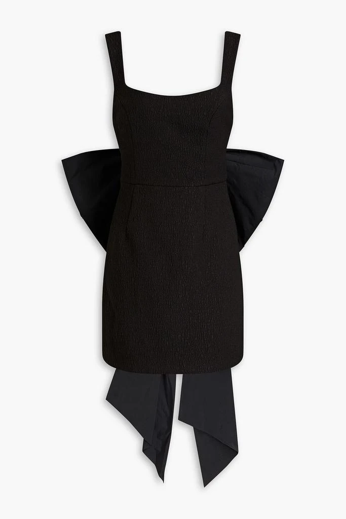 REBECCA VALLANCE Calla bow-embellished cloqué mini dress 1
