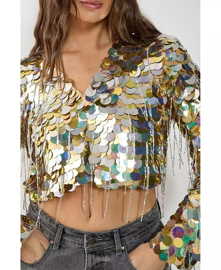 Nasty Gal Women
s Disc Tassel Trophy Jacket 8