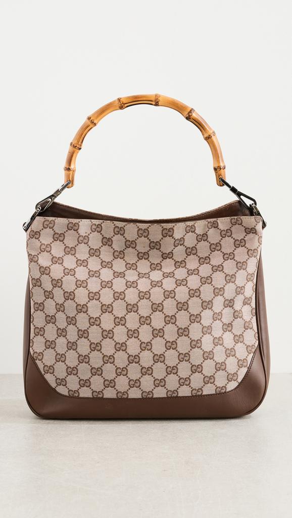 Shopbop Archive Gucci Bamboo Shoulder Bag GG Canvas