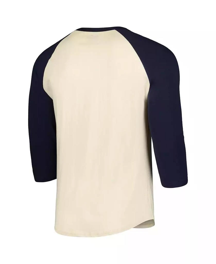 Majestic Men's Cream/Navy Los Angeles Angels Raglan 3/4-Sleeve T-Shirt 3