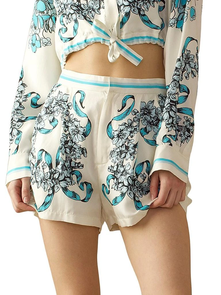 Cynthia Rowley Floral Silk Shorts 1