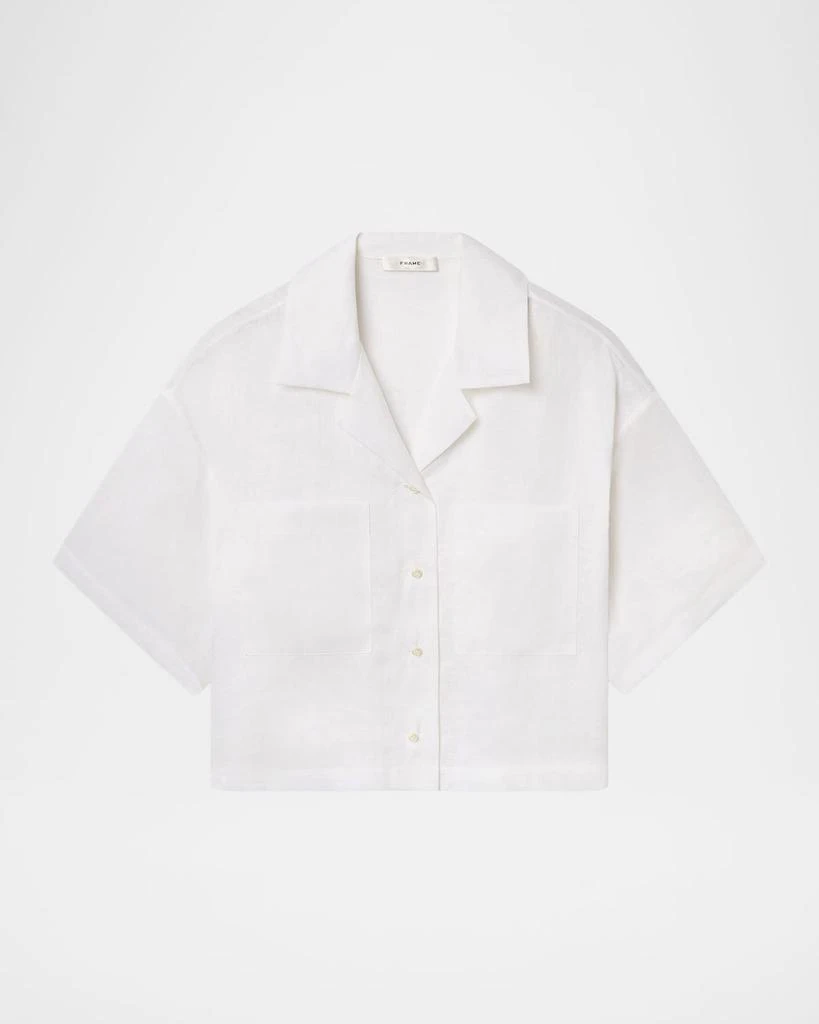 FRAME The Linen Pocket Top