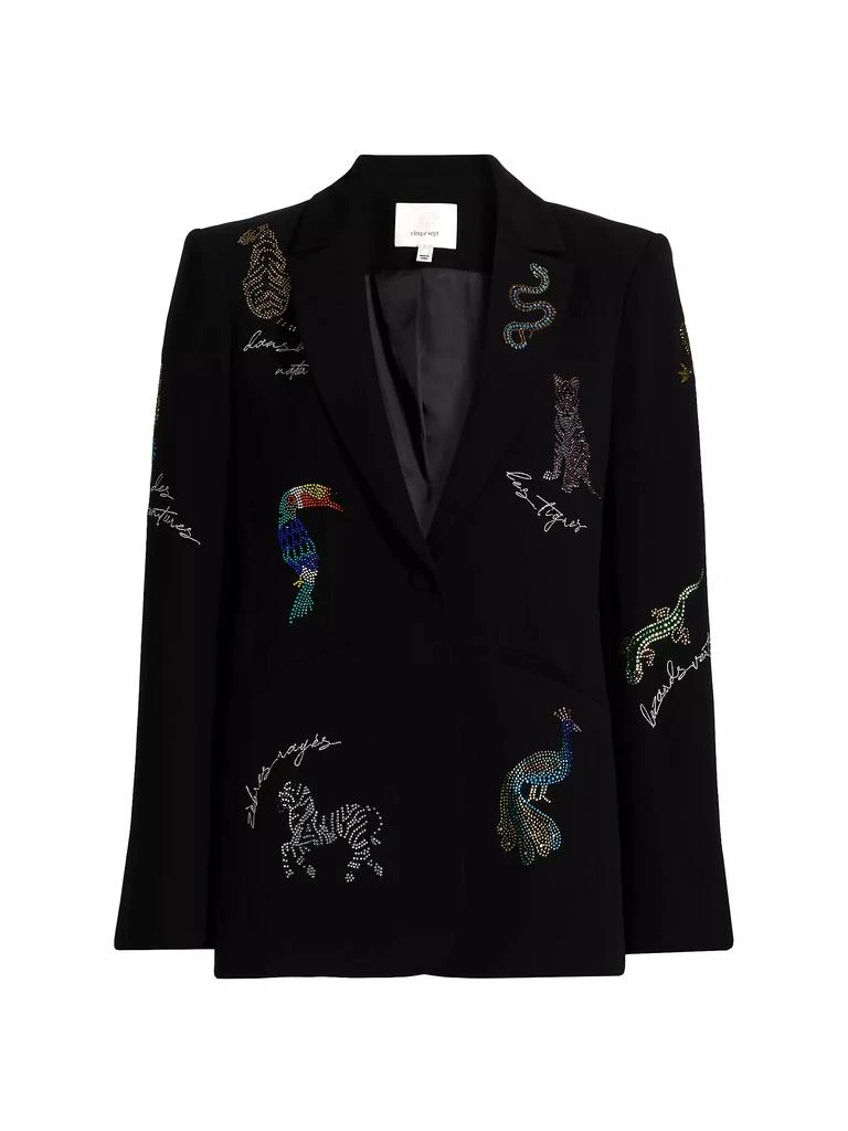 Cinq à Sept Karlie Jungle Crepe Blazer 1