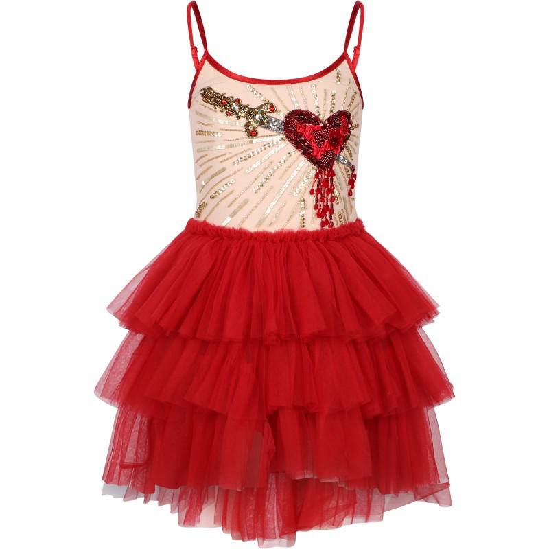 Tutu Du Monde Cold hearted tutu sequin embellished dress in red