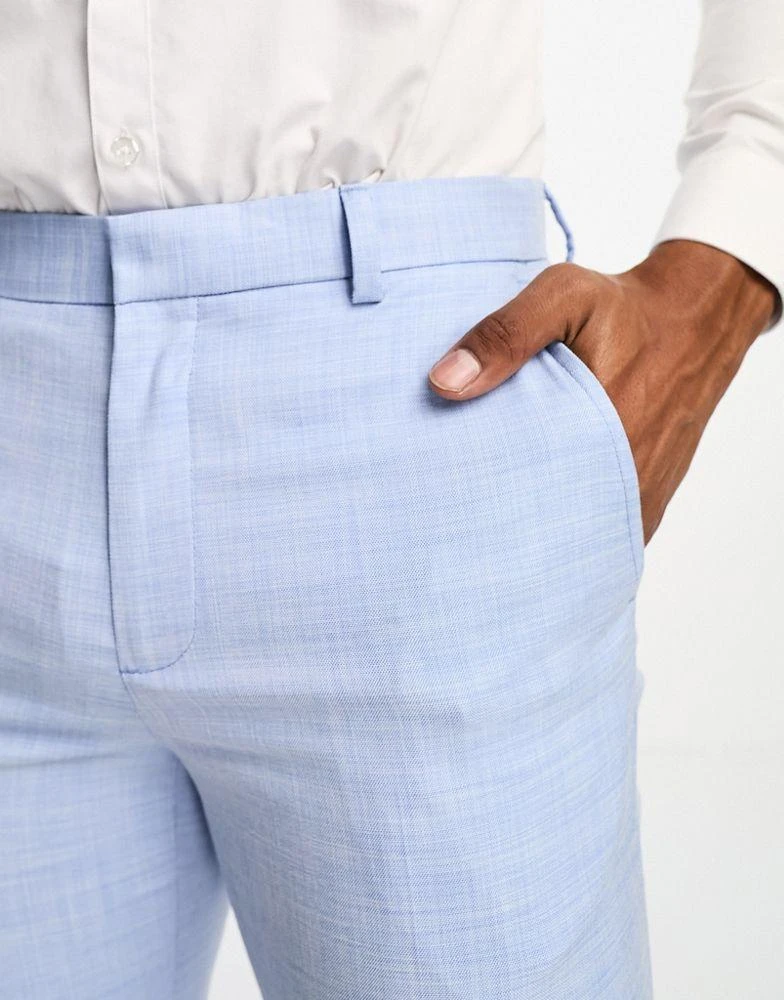 Ben Sherman Ben Sherman slim fit suit trousers in light blue 5