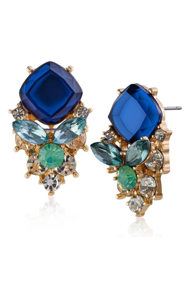 JARDIN Cushion Crystal Drop Earrings