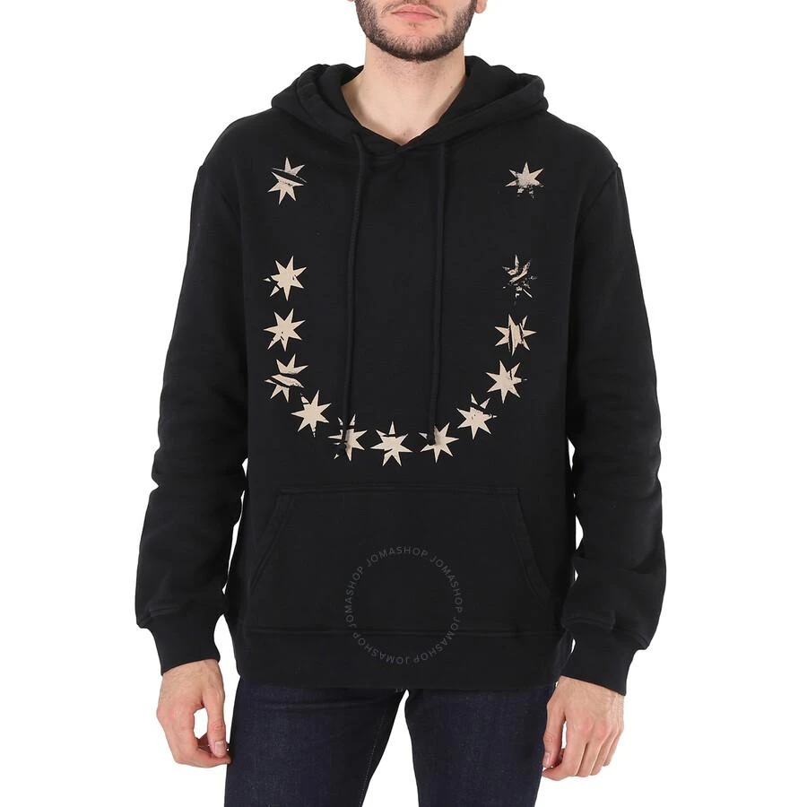 424 Men's Star Print Hoodie In Black 1