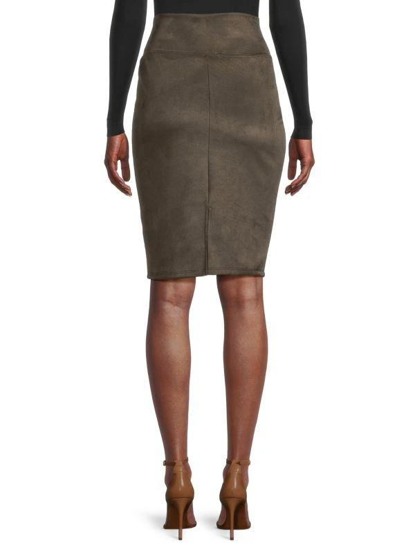 Renee C. Faux Suede Pencil Skirt 2