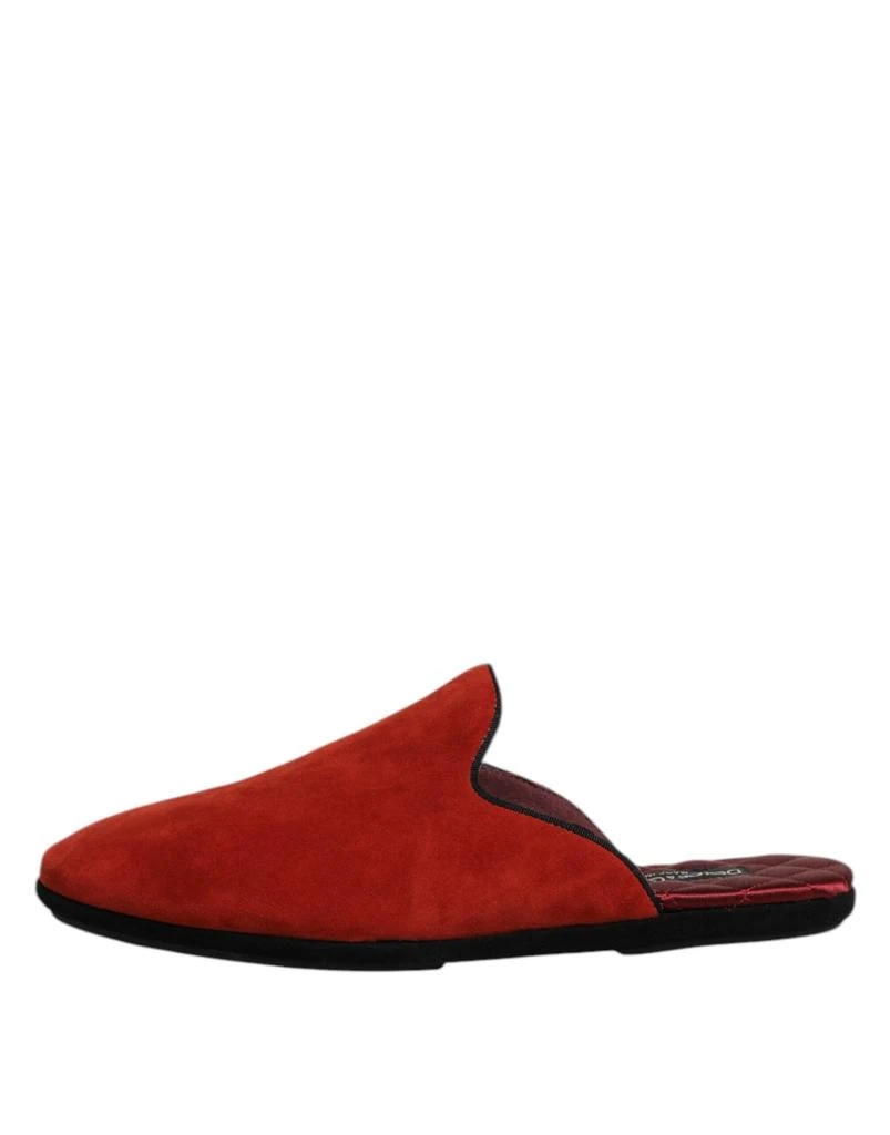 Dolce & Gabbana Suede Slides Flat Slipper Men's Shoes 6
