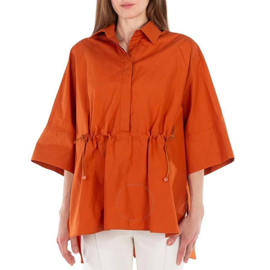 Max Mara March Cotton Poplin Drawstring Shirt 1