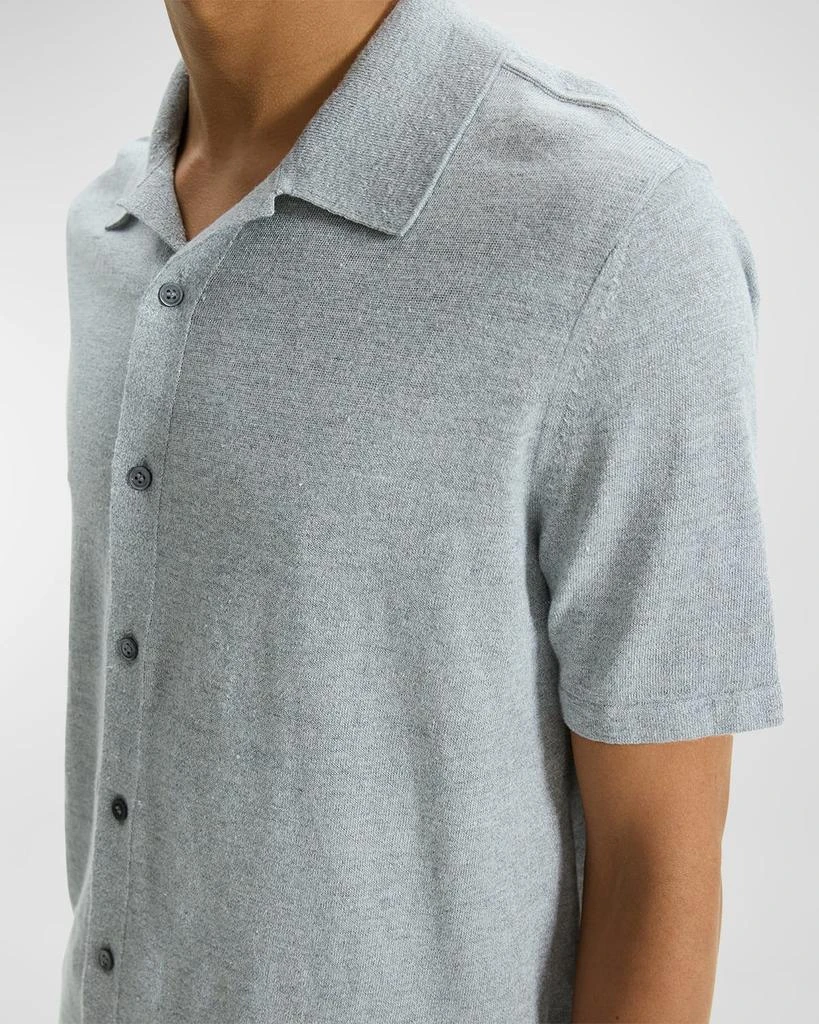 Theory Men's Linen-Blend Camp Shirt 7