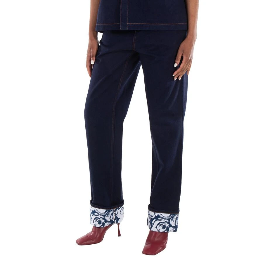 Burberry Contrast Cuff Boyfriend Denim Trousers 2