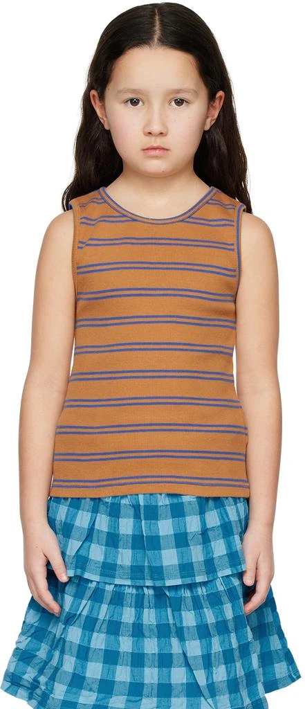 The Campamento Kids Brown Striped Tank Top 1