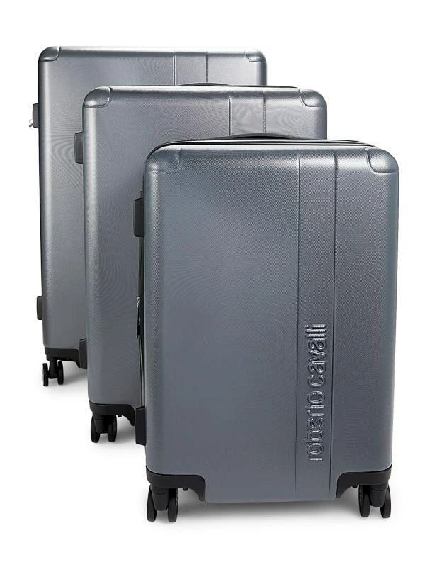 Roberto Cavalli 3-Piece Bologna Logo Spinner Suitcase Set 1
