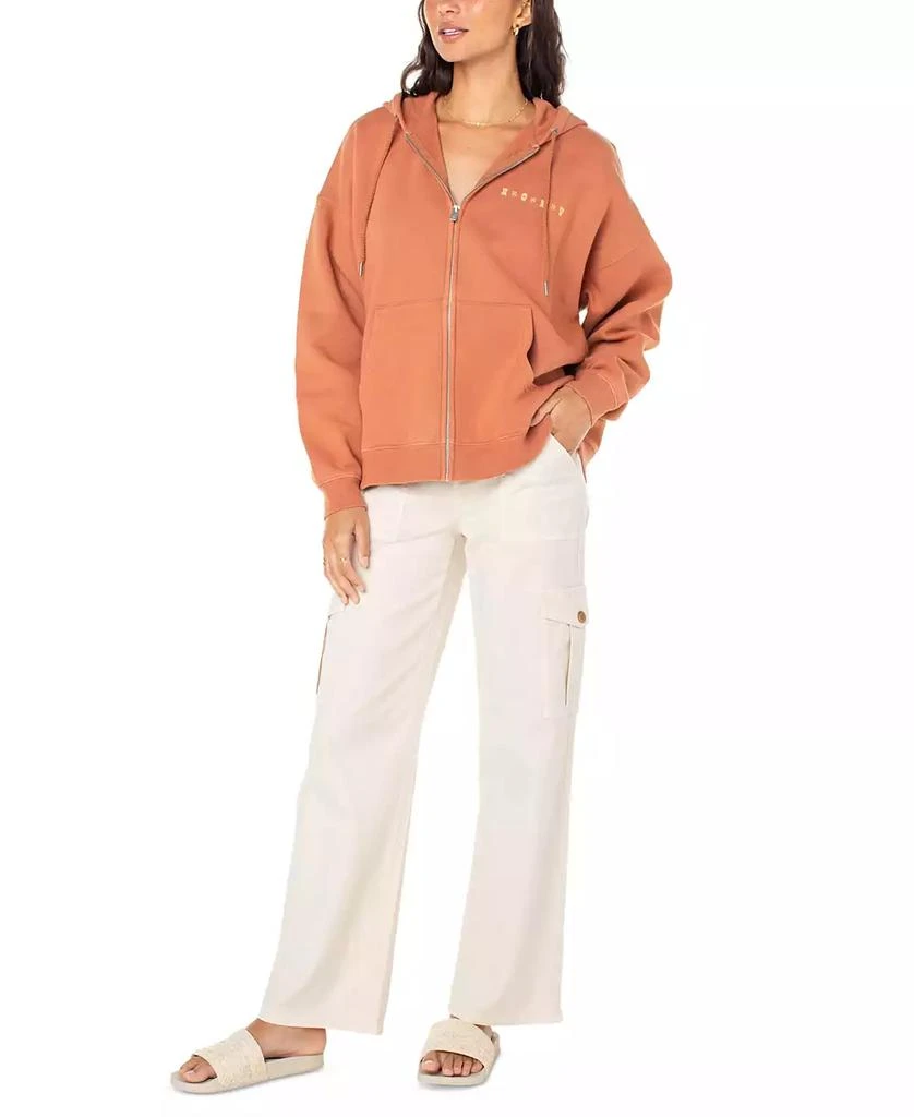 Roxy Juniors' Lineup Graphic-Back Oversized Hoodie 5