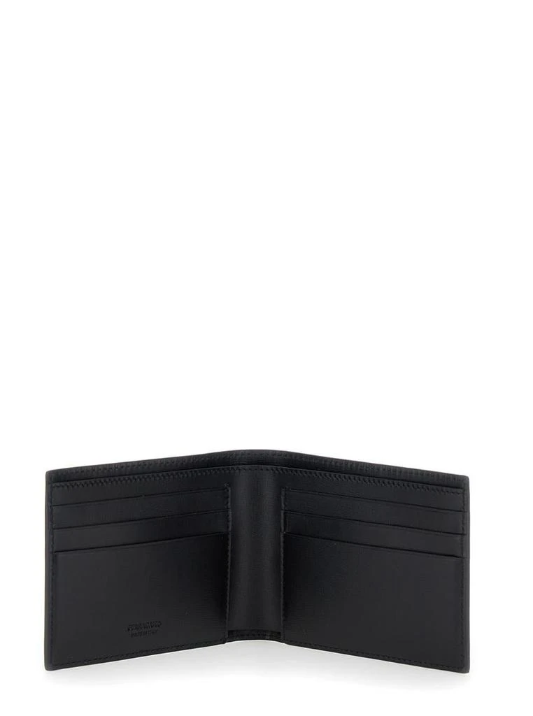 Salvatore Ferragamo 'Florence' Black Bi-Fold Wallet With Logo Lettering On The Front In Leather Man 3