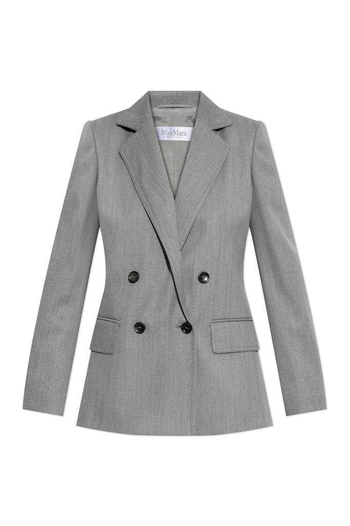 ジャケット MAX MARA DOUBLE-BREASTED CASHMERE JACKET IN DOVE COLOR Max Mara Women's Double-Breasted Cashmere Jacket In Dove