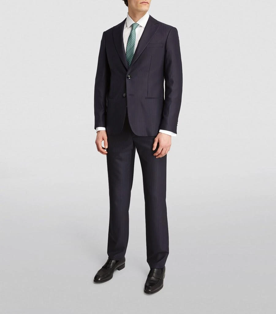 Giorgio Armani Pinstripe Single-Breasted Two-Piece Suit 2