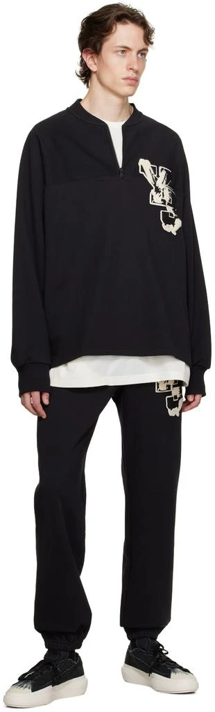 Y-3 Black Graphic Sweatpants 4