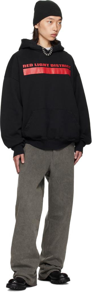 ALEXANDER DIGENOVA Black 'Red Light District' Hoodie - Hoodies