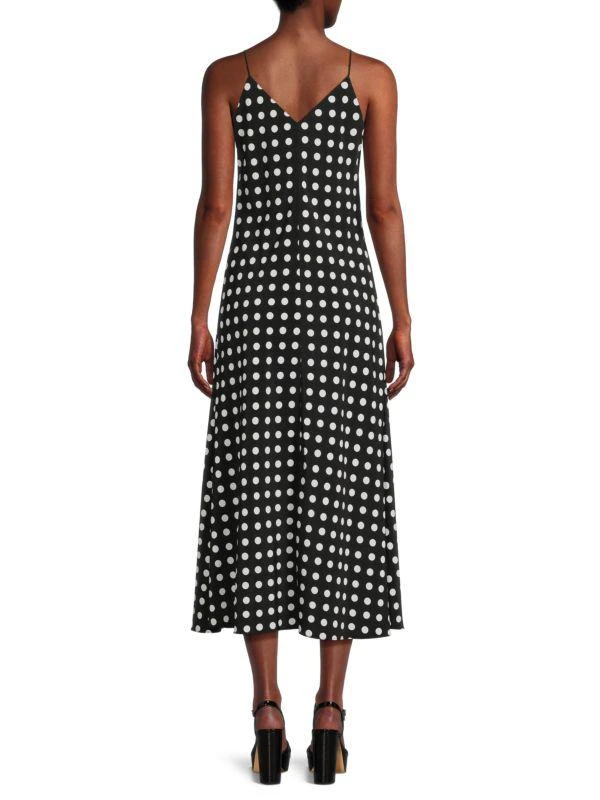 Karl Lagerfeld Paris Polka Dot Ruffle Midi Dress 2