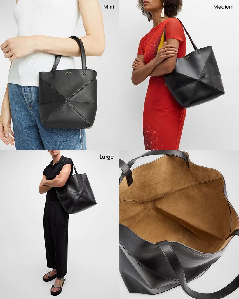 Loewe Puzzle Fold Medium Tote Bag in Shiny Leather 9