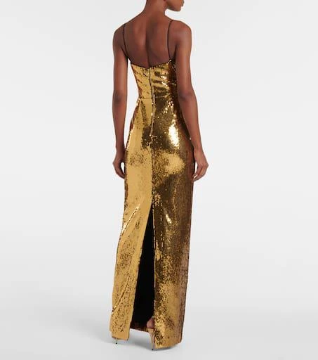 REBECCA VALLANCE Gloria sequined floral-appliqué gown 3