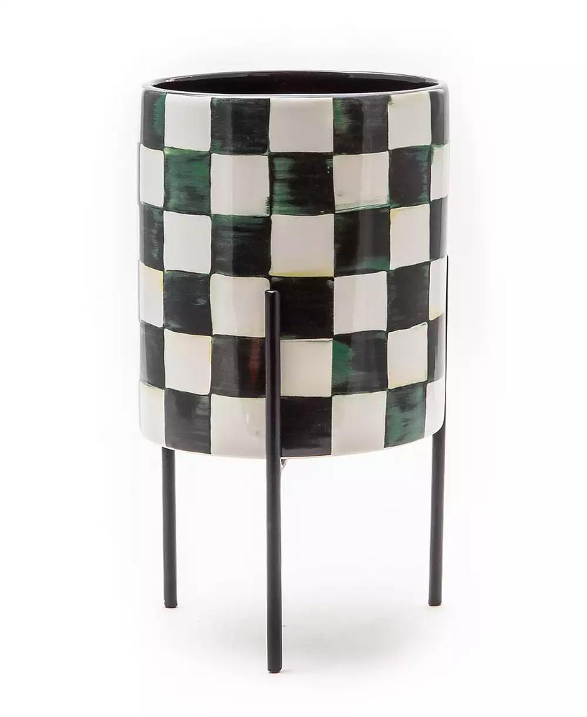 MacKenzie-Childs Courtly Check Tabletop Planter