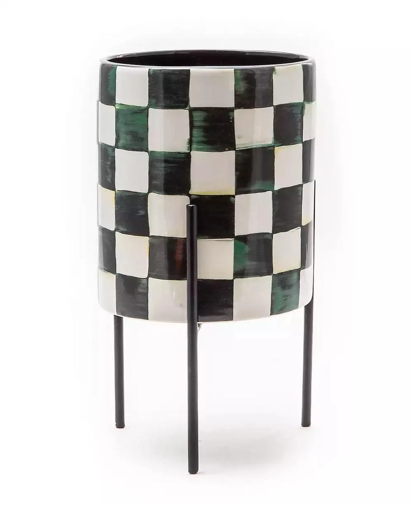 MacKenzie-Childs Courtly Check Tabletop Planter 1