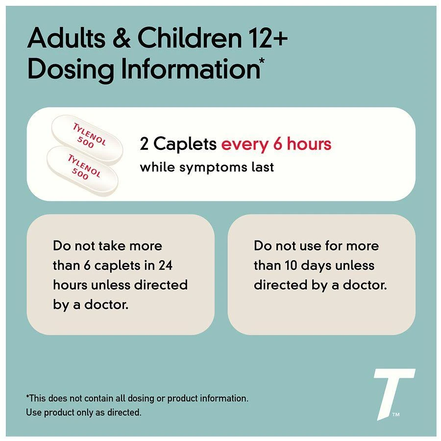 TYLENOL Acetaminophen Caplets 7