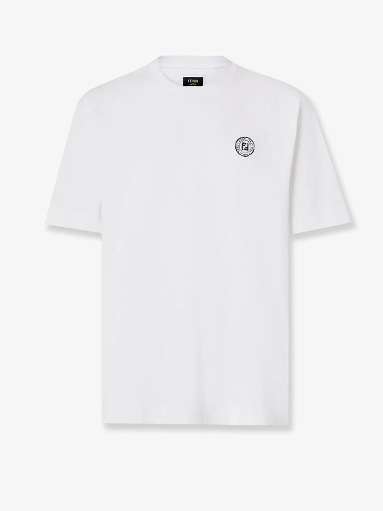 Fendi Cotton t-shirt with FF embroidery 1