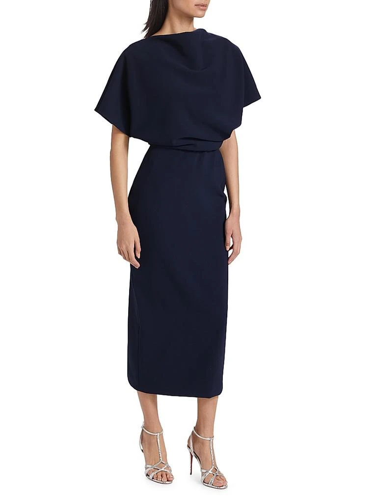 Amsale Draped Crêpe Cocktail Dress 4